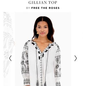 Free the roses Tuckernuck Gillian top embroidered